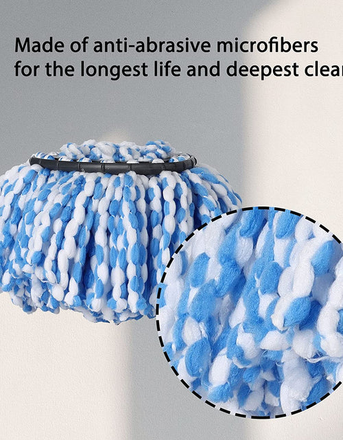 Load image into Gallery viewer, Easywring Spin Mop Refill - Mop Replacement Head,Microfiber Spin Mop Refills, Mop Easy Cleaning Floor Head Mop,Mops Head for Floor Cleaning (4 Pack Blue)
