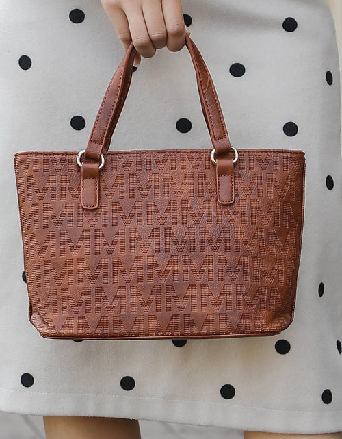 Load image into Gallery viewer, Edelyn Women&#39;S Tote Bag, Small Tote Handbag, Pouch Purse &amp; Wristlet Wallet, Signature Handbag 4 Pcs Set by Mia K
