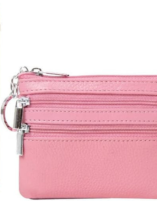 Load image into Gallery viewer, Women&#39;S Genuine Leather Coin Purse Mini Pouch Change Wallet with Key Ring
