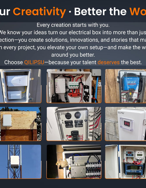 Load image into Gallery viewer, Waterproof Junction Box IP67 Outdoor Plastic Electrical Project Enclosure Weatherproof with Mounting Plate, Wall Brackets, Hinged Grey Cover 16.1&quot;X12.2&quot;X7.1&quot;
