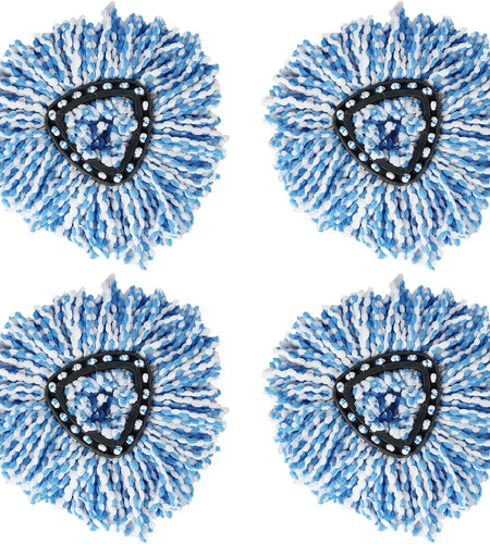 Easywring Spin Mop Refill - Mop Replacement Head,Microfiber Spin Mop Refills, Mop Easy Cleaning Floor Head Mop,Mops Head for Floor Cleaning (4 Pack Blue)