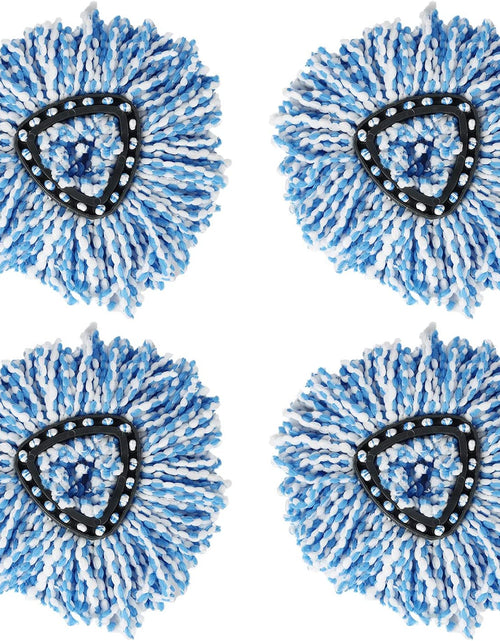 Load image into Gallery viewer, Easywring Spin Mop Refill - Mop Replacement Head,Microfiber Spin Mop Refills, Mop Easy Cleaning Floor Head Mop,Mops Head for Floor Cleaning (4 Pack Blue)
