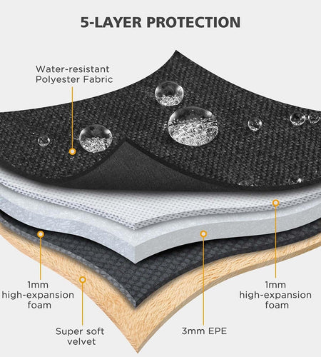 17.3 Inch Laptop Sleeve Case Notebook Shoulder Bag Carrying Bag Water-Resistant Handbag for 17.3" Gaming Pavilion 17 / P73 P17 / Inspiron 17 / G7 17 / Precision 17 7740 7750 / Chromebook 317