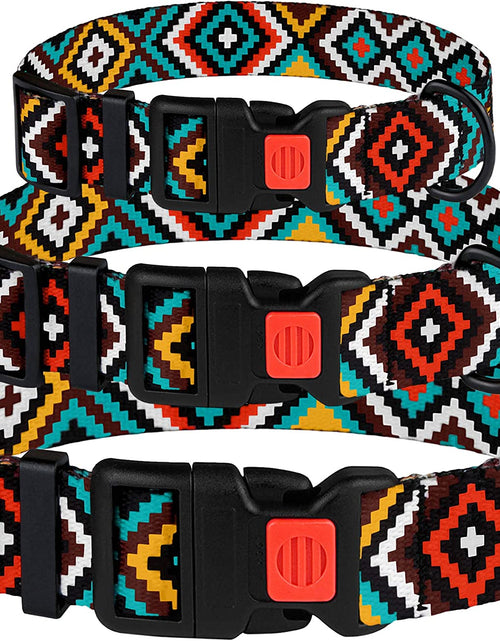 Load image into Gallery viewer, Aztec Dog Collar Adjustable Nylon Tribal Pattern Geometric Pet Collars for Dogs Small Medium Large Puppy
