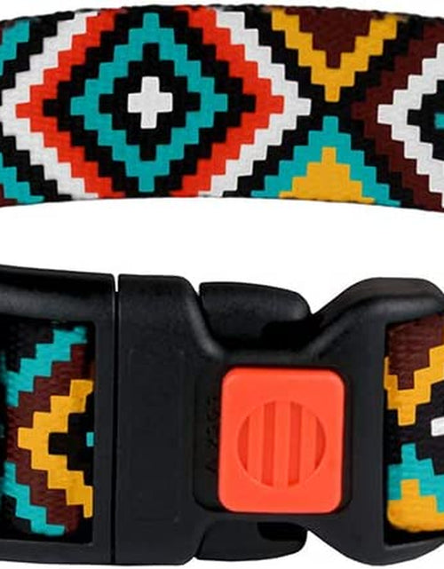 Load image into Gallery viewer, Aztec Dog Collar Adjustable Nylon Tribal Pattern Geometric Pet Collars for Dogs Small Medium Large Puppy
