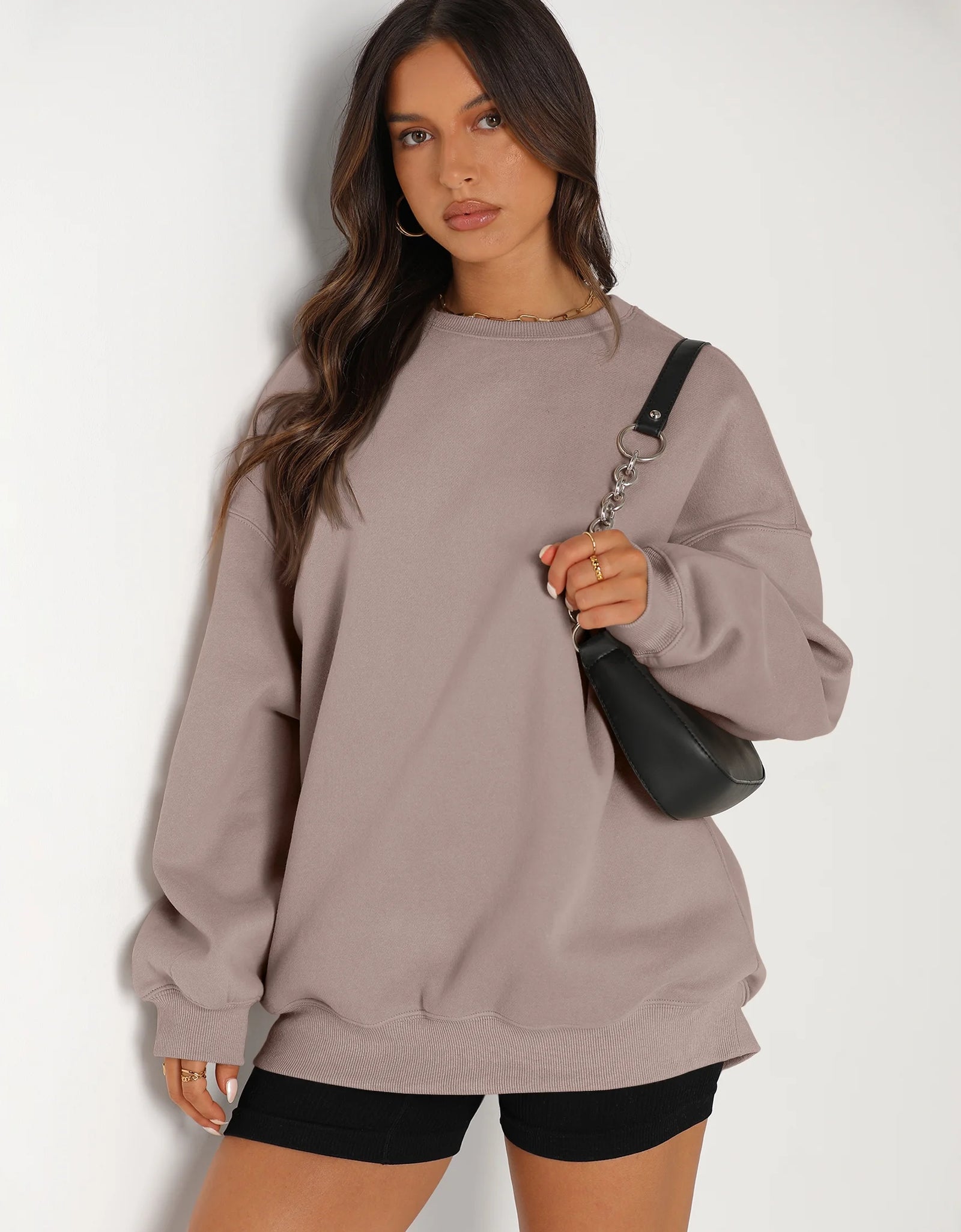 Oversized Sweatshirts for Women Crewneck Y2K Hoodies Sweaters Casual Tops Comfy Fall Fashion Pullover Outfits Winter Clothes