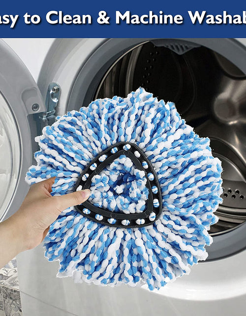Load image into Gallery viewer, Easywring Spin Mop Refill - Mop Replacement Head,Microfiber Spin Mop Refills, Mop Easy Cleaning Floor Head Mop,Mops Head for Floor Cleaning (4 Pack Blue)
