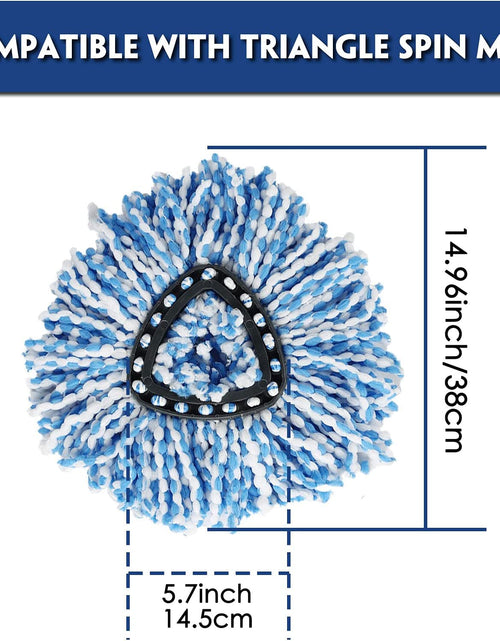 Load image into Gallery viewer, Easywring Spin Mop Refill - Mop Replacement Head,Microfiber Spin Mop Refills, Mop Easy Cleaning Floor Head Mop,Mops Head for Floor Cleaning (4 Pack Blue)
