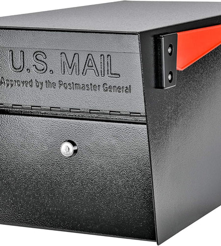 7506 Mail Manager Curbside Locking Security Mailbox, Black,Large