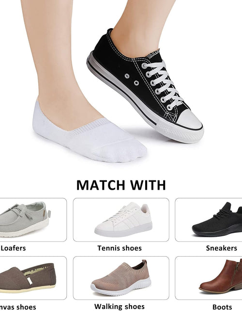Load image into Gallery viewer, 6 Pairs Unisex Thick Cushion Athletic Cotton Non Slip Low Cut Flat Liner No Show Socks

