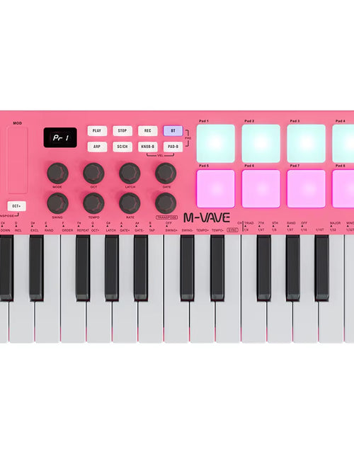 Load image into Gallery viewer, Smk-25Mini MIDI Keyboard Rechargeable 25-Key MIDI Control Keyboard Instrument Mini Portable USB Keyboard MIDI Controller
