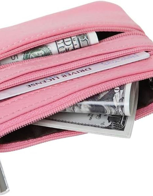 Load image into Gallery viewer, Women&#39;S Genuine Leather Coin Purse Mini Pouch Change Wallet with Key Ring
