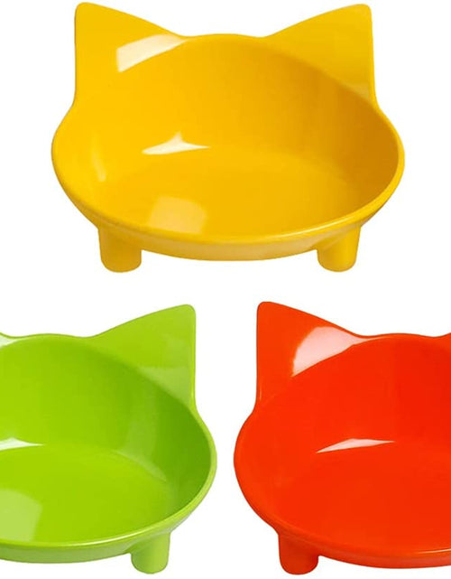 Load image into Gallery viewer, Cat Bowl Cat Food Bowls Non Slip Dog Dish Pet Food Bowls Shallow Cat Water Bowl Cat Feeding Wide Bowls to Stress Relief of Whisker Fatigue Pet Bowl of Dogs Cats Rabbits Puppy(3 Pack)
