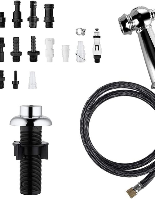 Load image into Gallery viewer, Kitchen Side Sprayer Chrome, Kitchen Sink Sprayer Head Replacement, Kitchen Sink Faucet Sprayer Hose, Kitchen Sprayer Head Replacement,Kitchen Sink Pull Out Spray Head,Kitchen Sink Spray Hose
