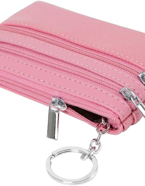 Load image into Gallery viewer, Women&#39;S Genuine Leather Coin Purse Mini Pouch Change Wallet with Key Ring
