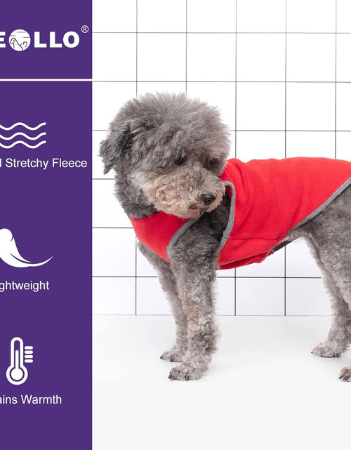 Load image into Gallery viewer, 2 Pack Dog Sweatshirts Fleece Jacket with Reflective Stripe Pullover Stretchy Dog Sweater Soft Pet Clothes Lightweight Dog Sweaters for Small Dogs Turquoise &amp; Grey
