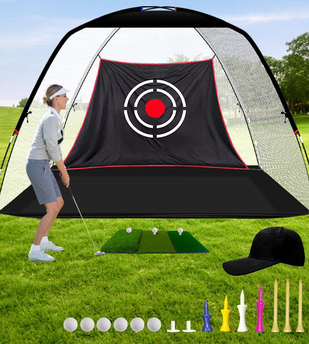 Golf Nets,Golf Net for Backyard Driving,Golf Practice Net,Indoor Golf Net,Practice Golf Net with Carry Bag and Target Cloth(Size Optional)