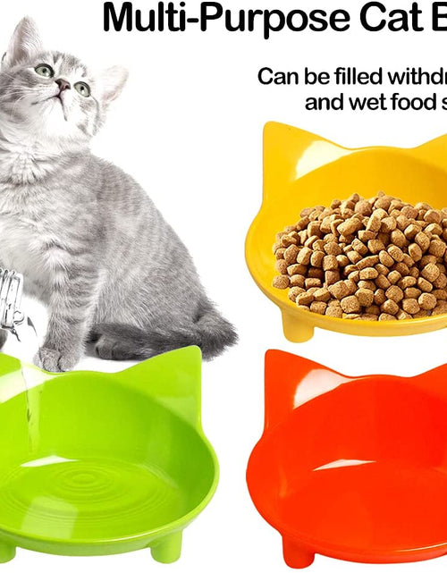 Load image into Gallery viewer, Cat Bowl Cat Food Bowls Non Slip Dog Dish Pet Food Bowls Shallow Cat Water Bowl Cat Feeding Wide Bowls to Stress Relief of Whisker Fatigue Pet Bowl of Dogs Cats Rabbits Puppy(3 Pack)
