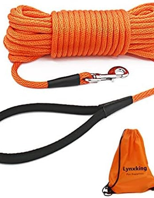 Load image into Gallery viewer, Check Cord Dog Leash Long Lead Training Tracking Line Comfortable Handle Heavy Duty Puppy Rope 10Ft 15Ft 30Ft 50Ft for Small Medium Large Dog
