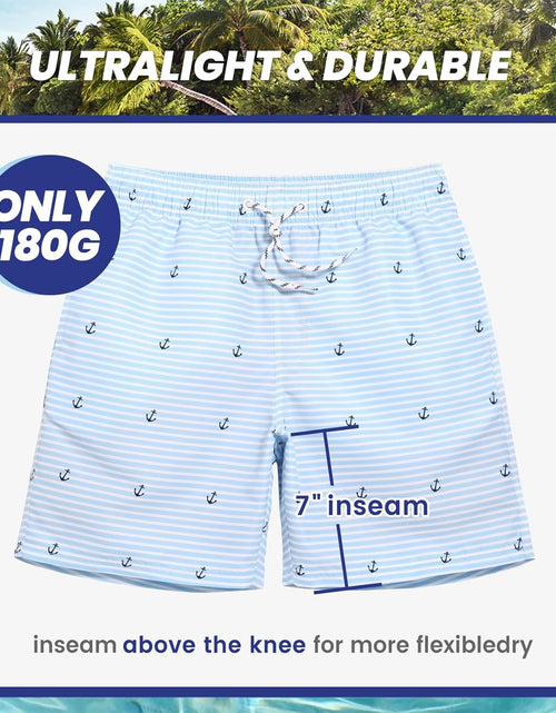 Load image into Gallery viewer, Mens Slim Fit Quick Dry Swim Shorts Swim Trunks Mens Bathing Suits with Mesh Lining
