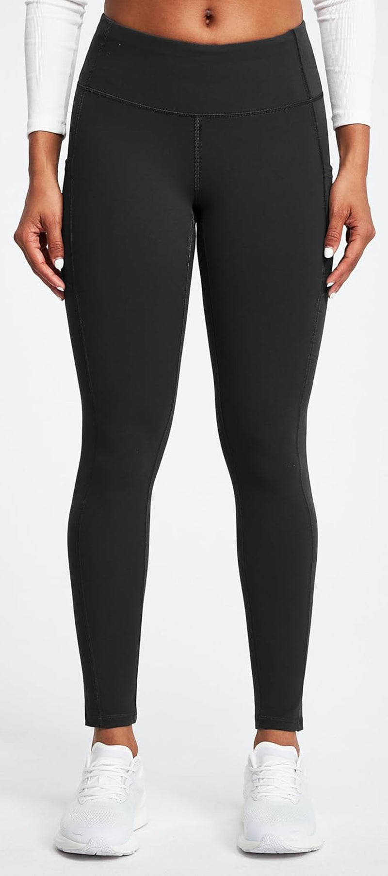 Fleece Lined Leggings with Pockets for Women Thermal Yoga Pants for Women Winter Workout Leggings for Women