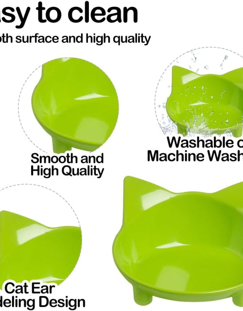 Load image into Gallery viewer, Cat Bowl Cat Food Bowls Non Slip Dog Dish Pet Food Bowls Shallow Cat Water Bowl Cat Feeding Wide Bowls to Stress Relief of Whisker Fatigue Pet Bowl of Dogs Cats Rabbits Puppy(3 Pack)
