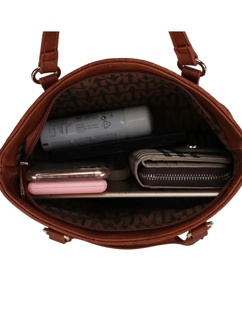 Load image into Gallery viewer, Edelyn Women&#39;S Tote Bag, Small Tote Handbag, Pouch Purse &amp; Wristlet Wallet, Signature Handbag 4 Pcs Set by Mia K
