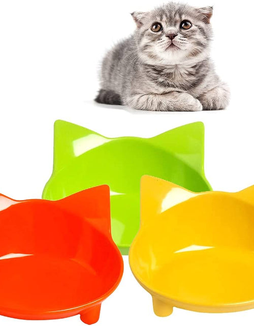 Load image into Gallery viewer, Cat Bowl Cat Food Bowls Non Slip Dog Dish Pet Food Bowls Shallow Cat Water Bowl Cat Feeding Wide Bowls to Stress Relief of Whisker Fatigue Pet Bowl of Dogs Cats Rabbits Puppy(3 Pack)
