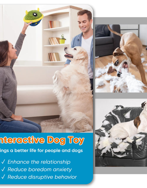 Load image into Gallery viewer, Interactive Dog Toys Ball Self Moving Rolling Balls Plush Dog Toys for Small and Medium Dogs, UFO Bobby
