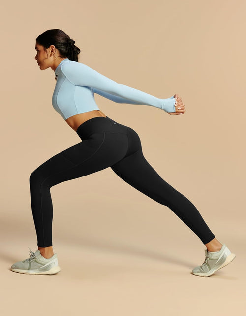 Load image into Gallery viewer, Fleece Lined Leggings with Pockets for Women Thermal Yoga Pants for Women Winter Workout Leggings for Women
