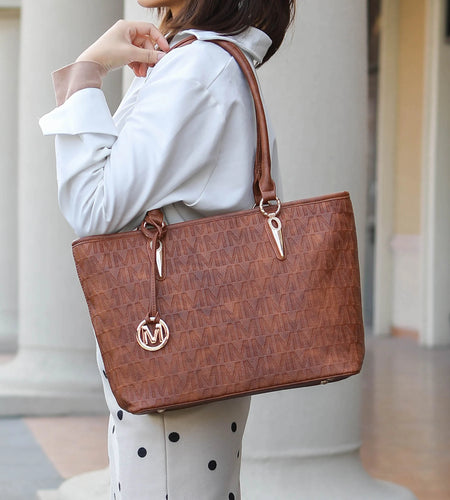 Edelyn Women'S Tote Bag, Small Tote Handbag, Pouch Purse & Wristlet Wallet, Signature Handbag 4 Pcs Set by Mia K