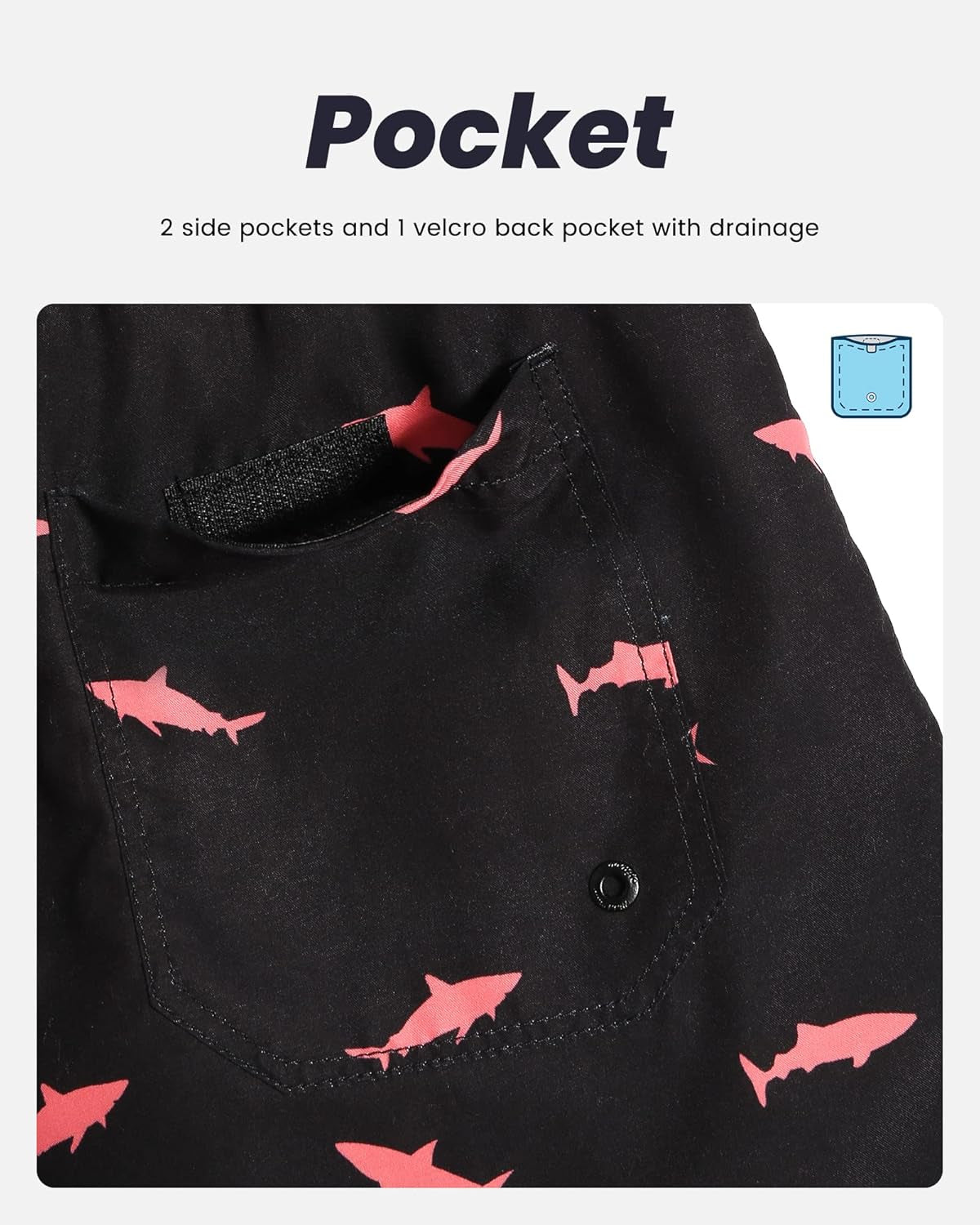 Mens Swim Trunks Quick Dry Swim Shorts with Mesh Lining Funny Swimwear Bathing Suits