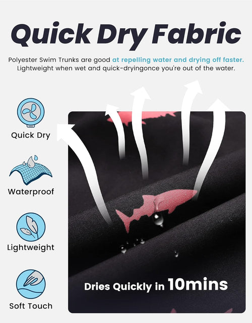 Load image into Gallery viewer, Mens Swim Trunks Quick Dry Swim Shorts with Mesh Lining Funny Swimwear Bathing Suits
