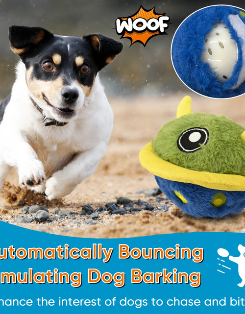 Load image into Gallery viewer, Interactive Dog Toys Ball Self Moving Rolling Balls Plush Dog Toys for Small and Medium Dogs, UFO Bobby
