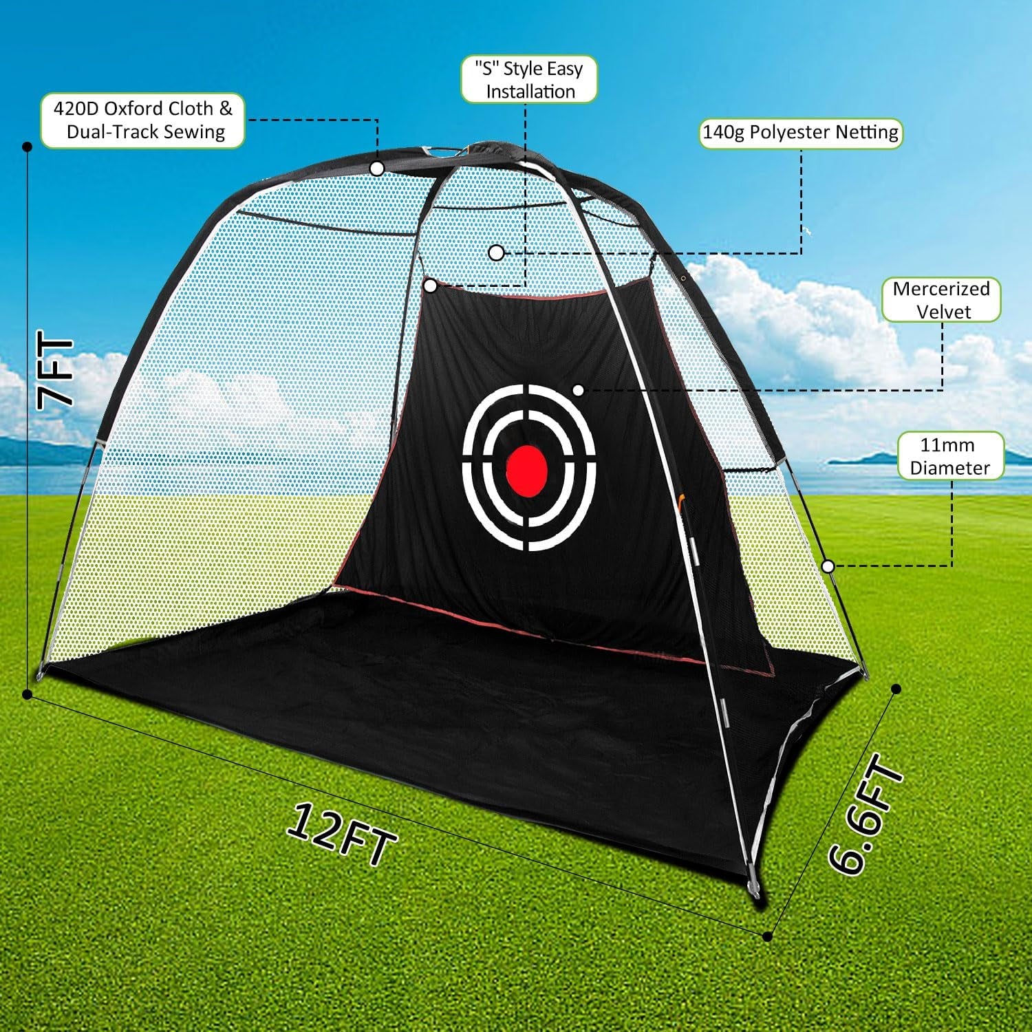 Golf Nets,Golf Net for Backyard Driving,Golf Practice Net,Indoor Golf Net,Practice Golf Net with Carry Bag and Target Cloth(Size Optional)