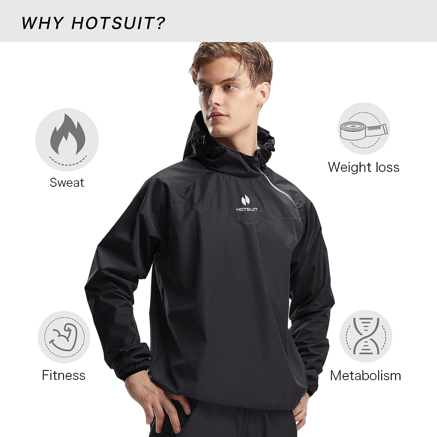 Sauna Suit Jacket Men Weight Loss Gym Exercise Sweat Suits Gym Workout