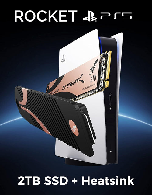 Load image into Gallery viewer, 2TB Rocket 4 plus Nvme 4.0 Gen4 Pcie M.2 Internal Extreme Performance SSD + M.2 Nvme Heatsink for the PS5 Console (SB-RKT4P-PSHS-2TB)
