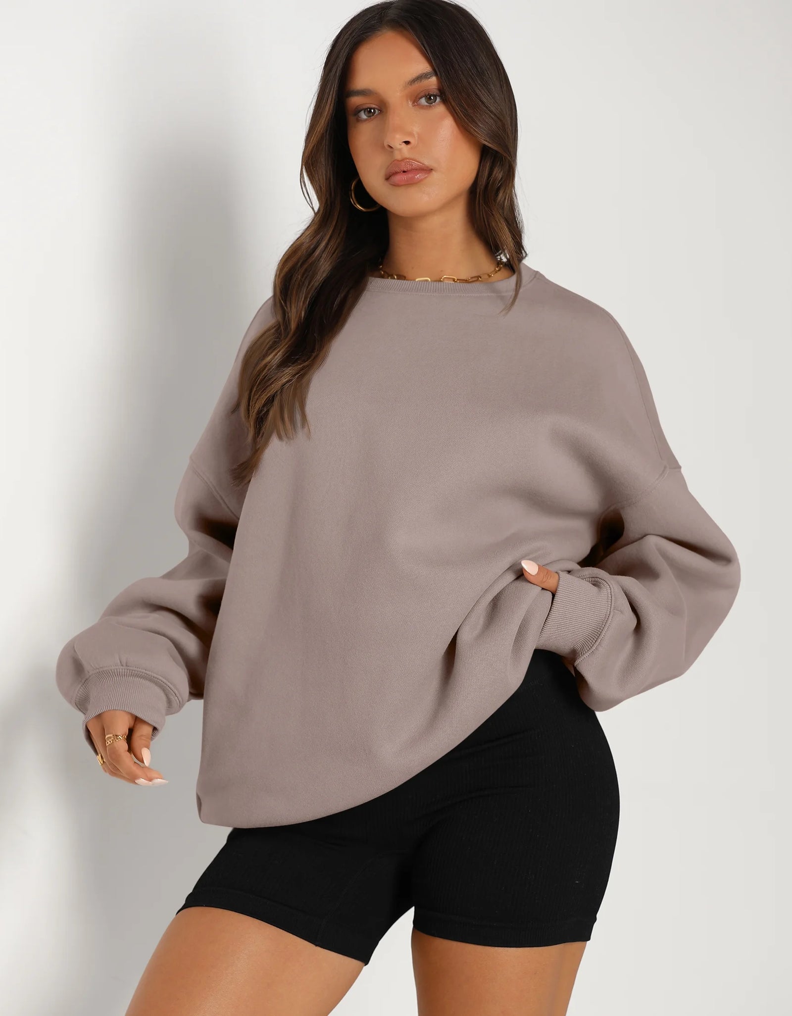 Oversized Sweatshirts for Women Crewneck Y2K Hoodies Sweaters Casual Tops Comfy Fall Fashion Pullover Outfits Winter Clothes
