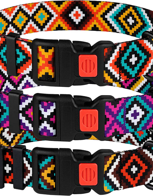 Load image into Gallery viewer, Aztec Dog Collar Adjustable Nylon Tribal Pattern Geometric Pet Collars for Dogs Small Medium Large Puppy
