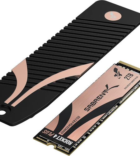 2TB Rocket 4 plus Nvme 4.0 Gen4 Pcie M.2 Internal Extreme Performance SSD + M.2 Nvme Heatsink for the PS5 Console (SB-RKT4P-PSHS-2TB)