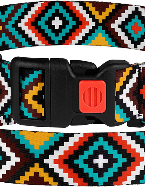 Load image into Gallery viewer, Aztec Dog Collar Adjustable Nylon Tribal Pattern Geometric Pet Collars for Dogs Small Medium Large Puppy
